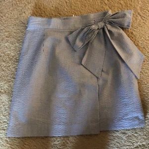 Lauren James Seersucker Bow Skirt